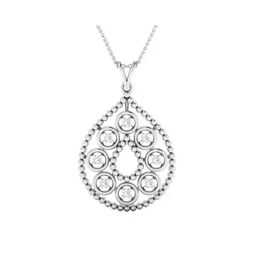 pendant-1130 rose gold pendant with diamonds