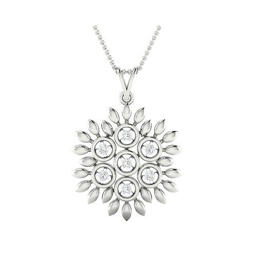 pendant-1129 rose gold pendant with diamonds 3D print model
