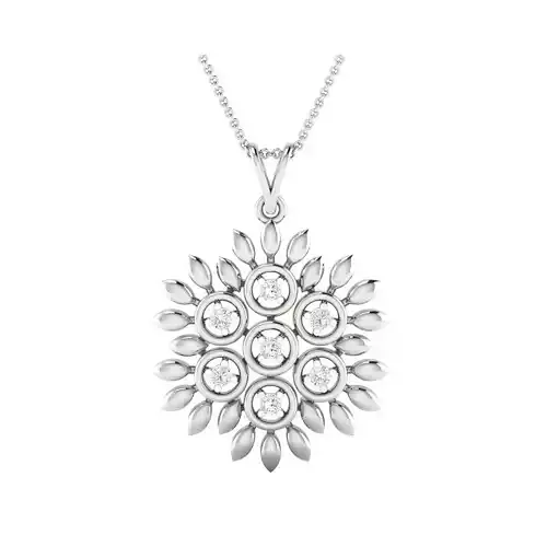 pendant-1129 rose gold pendant with diamonds