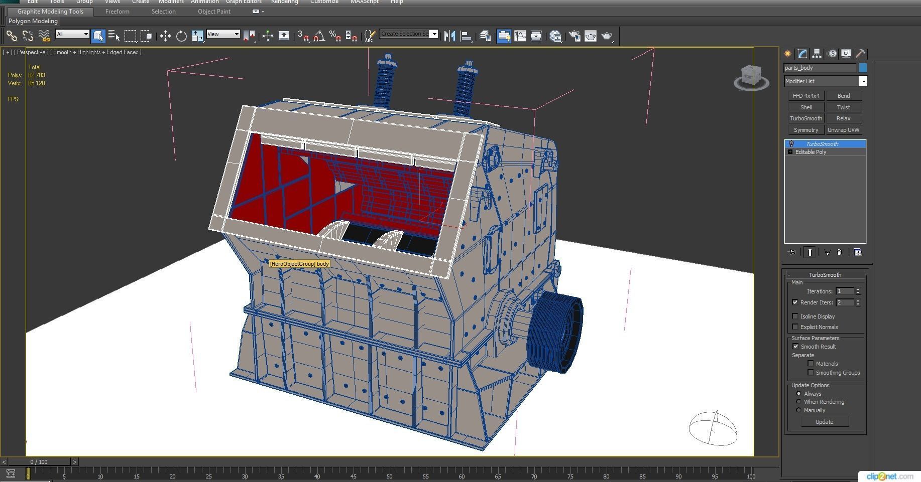 Impact Crusher 3D model_10