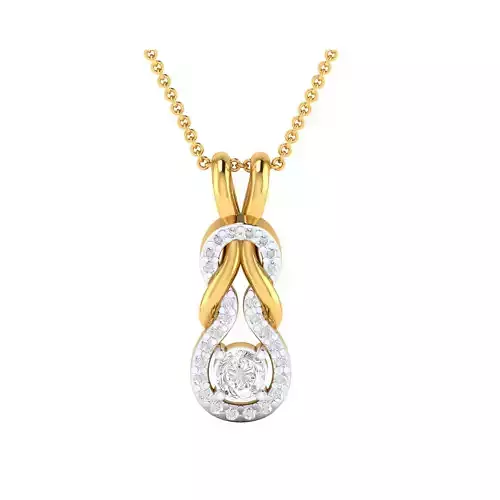 pendant-1115 rose gold pendant with diamond