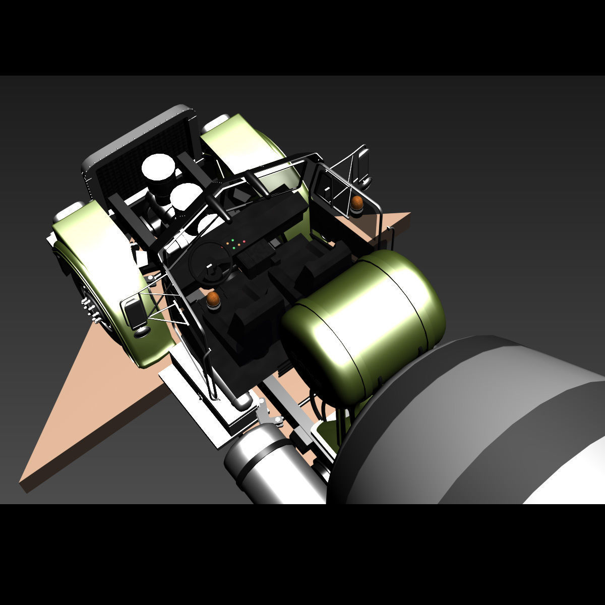 Fine Cement Truck - 3d animated mixer model 3D model_16