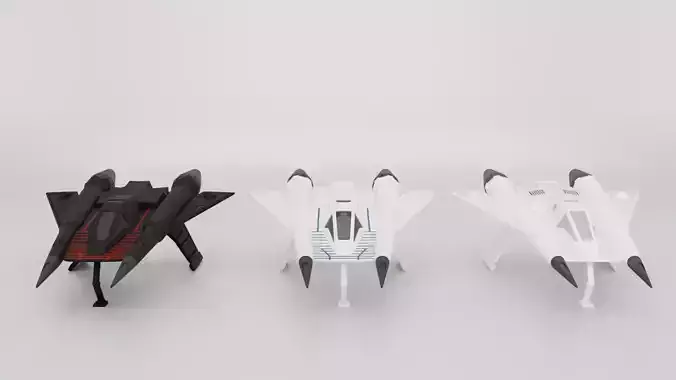 Starfighter toy jet plane on beach