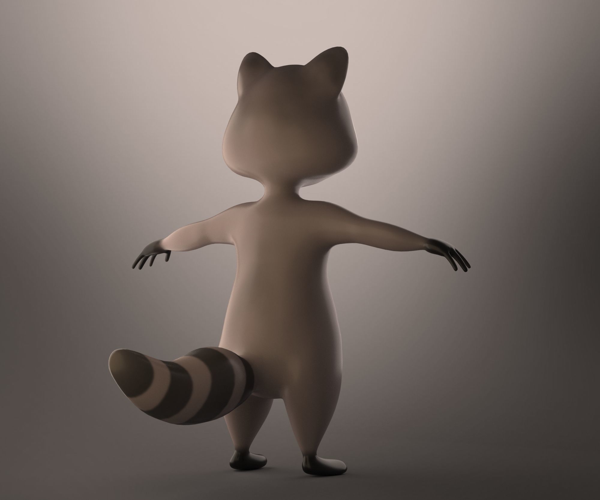 racoon cartoon raccoon 3D model_11