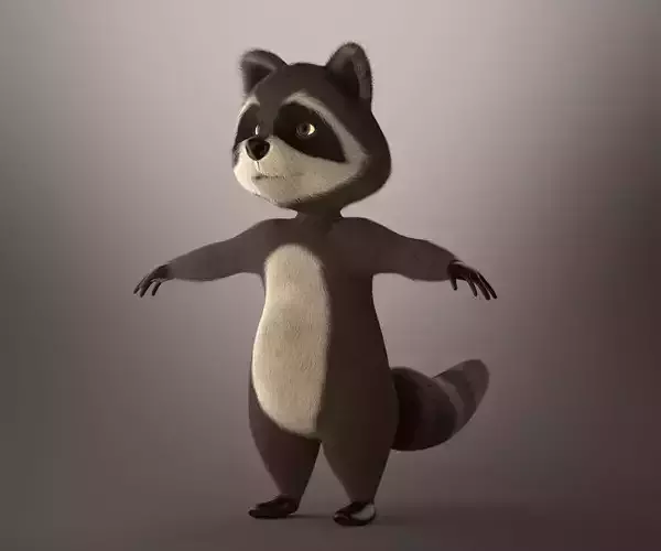 racoon cartoon raccoon 3D model