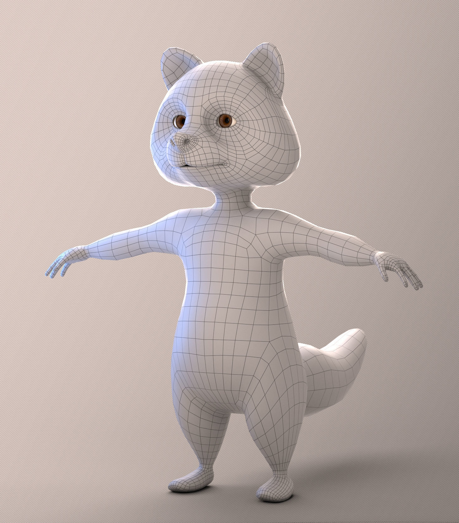 racoon cartoon raccoon 3D model_9