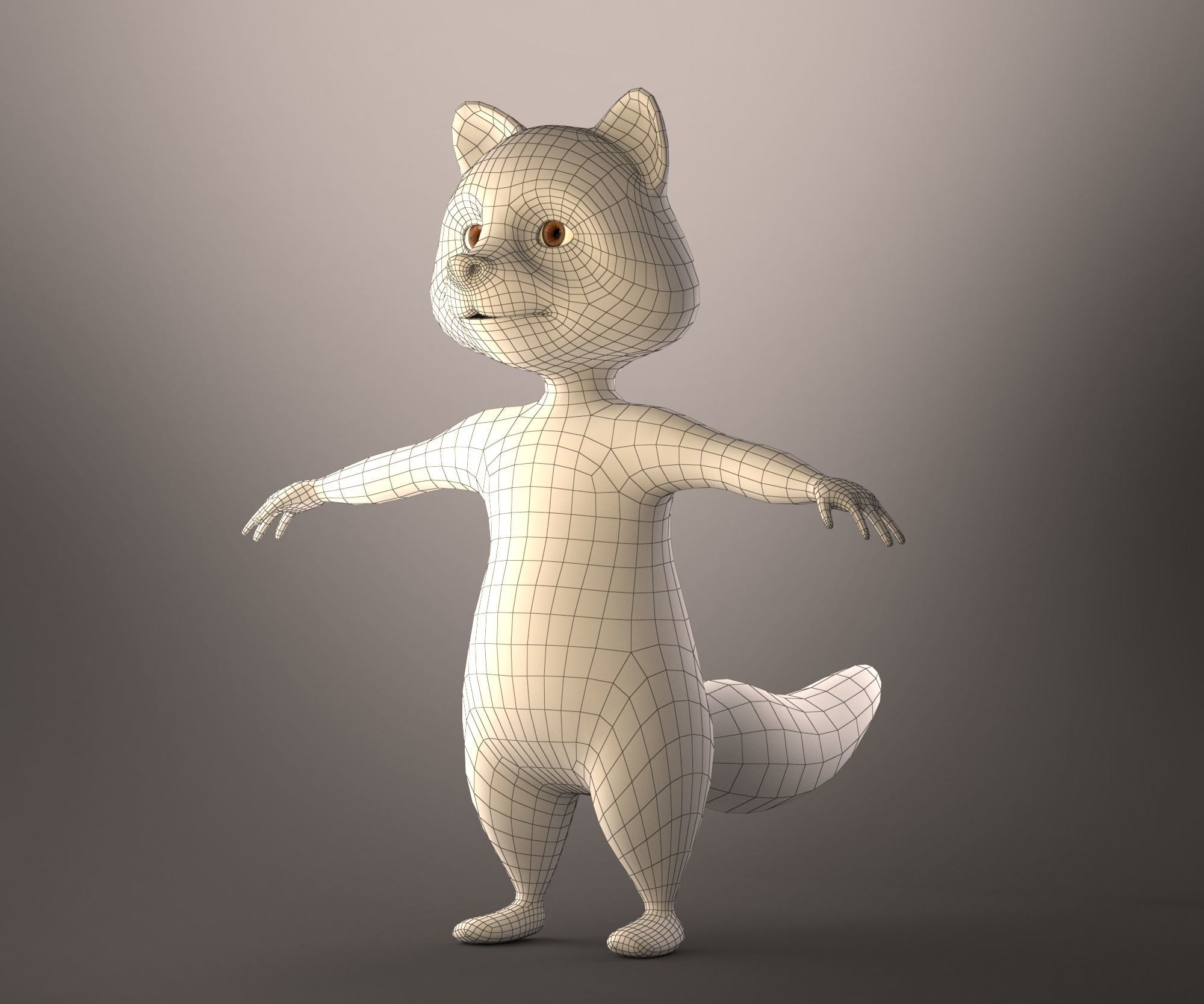 racoon cartoon raccoon 3D model_8