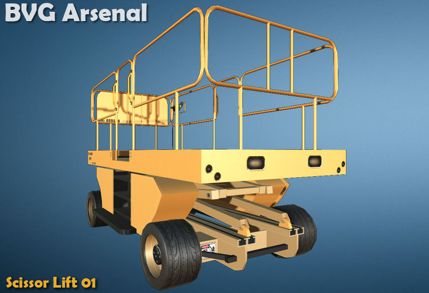 Scissor Lift - HQ Low-poly 3D model_11