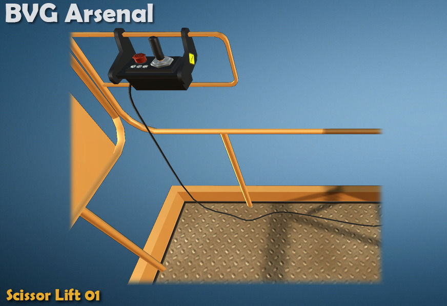 Scissor Lift - HQ Low-poly 3D model_3