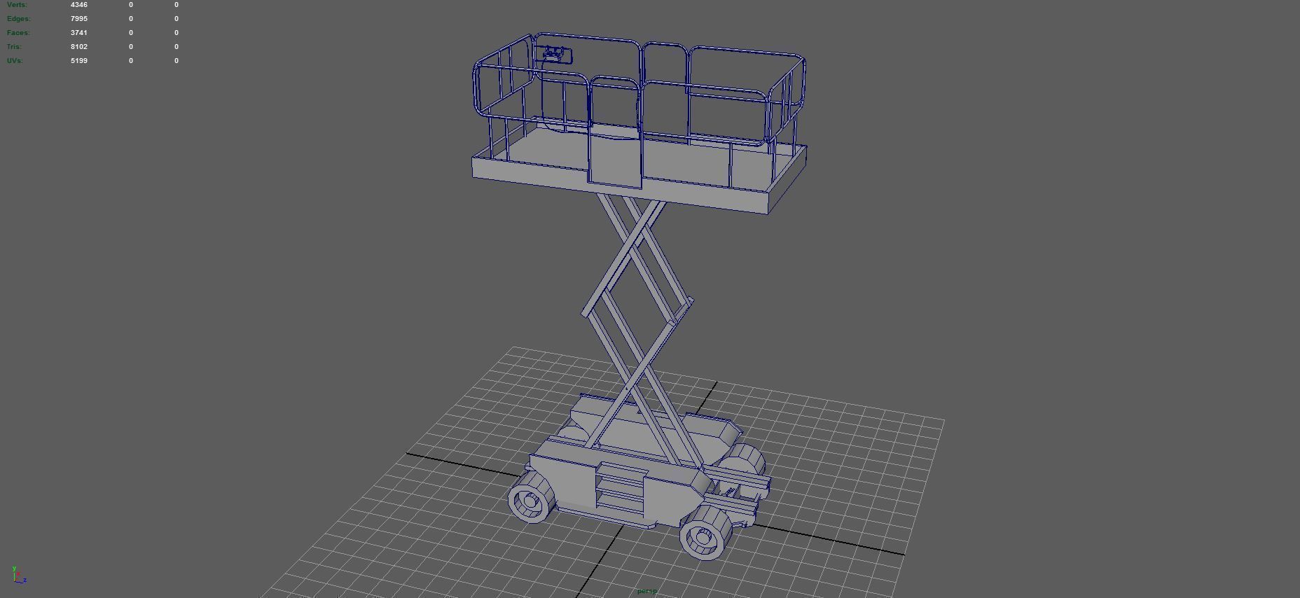 Scissor Lift - HQ Low-poly 3D model_6