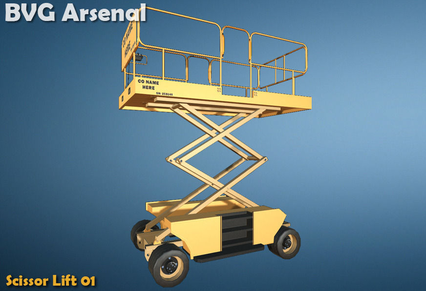 Scissor Lift - HQ Low-poly 3D model_7