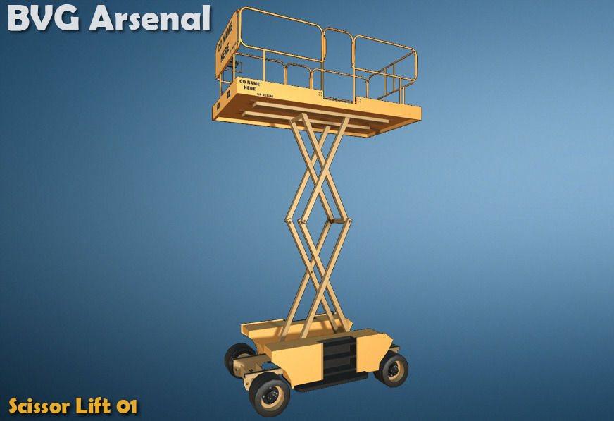 Scissor Lift - HQ Low-poly 3D model_5