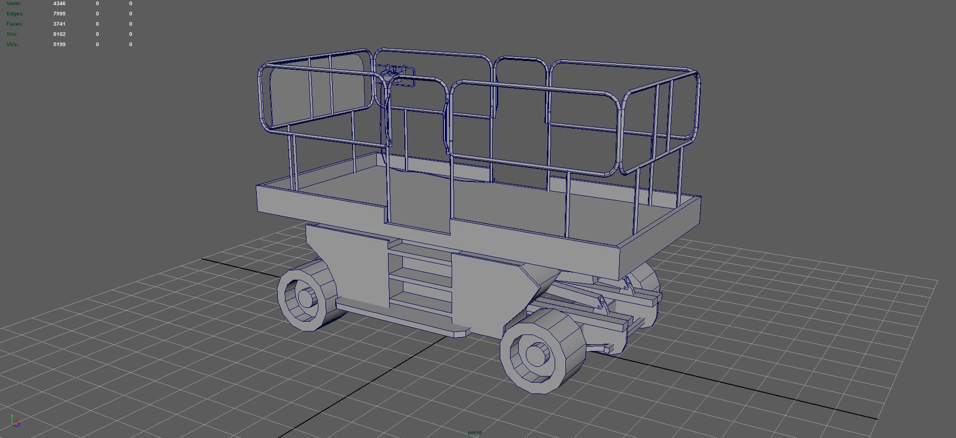 Scissor Lift - HQ Low-poly 3D model_2