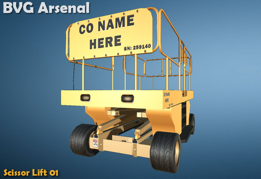 Scissor Lift - HQ Low-poly 3D model_10