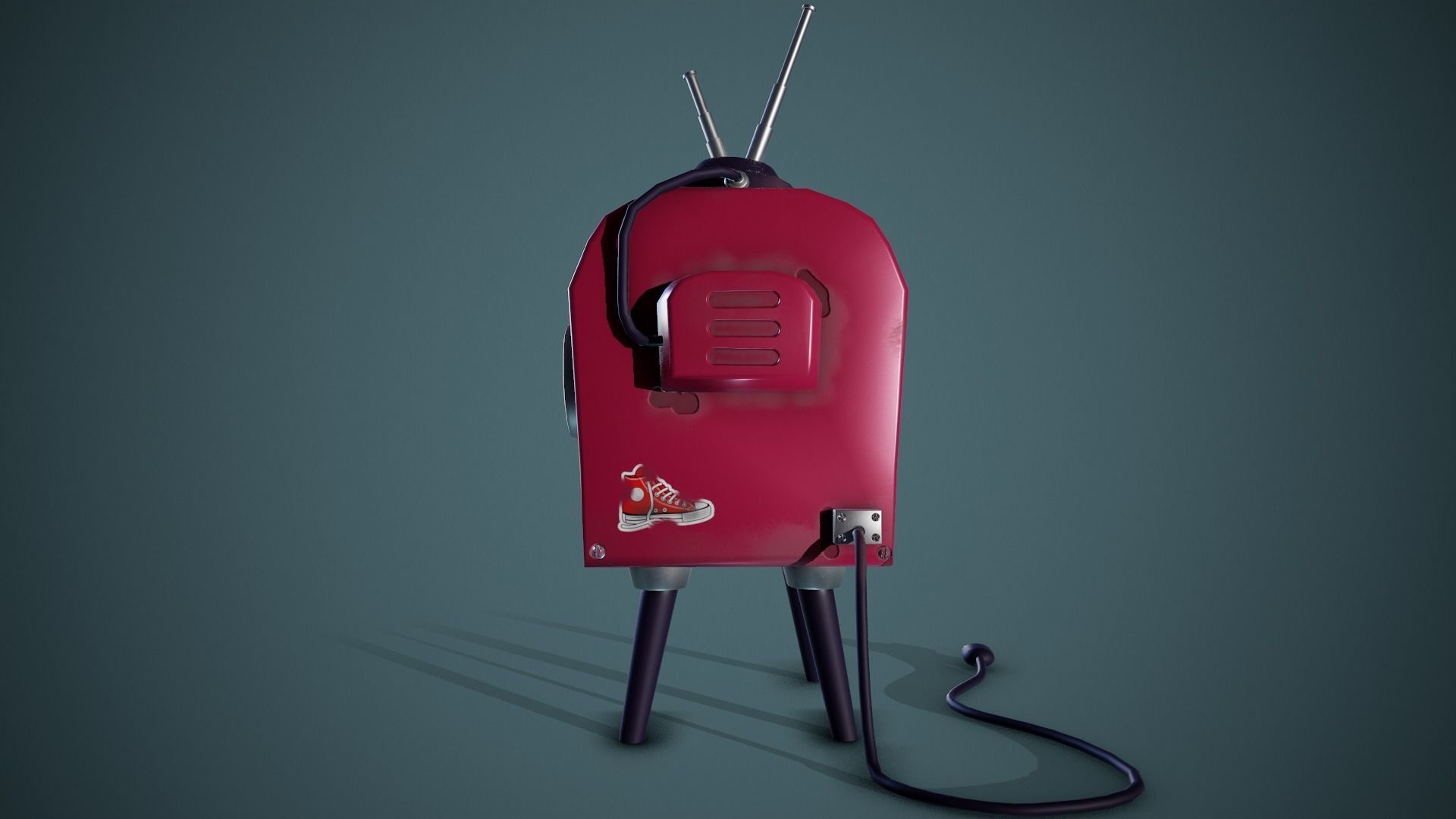 Stylized Retro Tv - Tutorial Included Low-poly 3D model_10