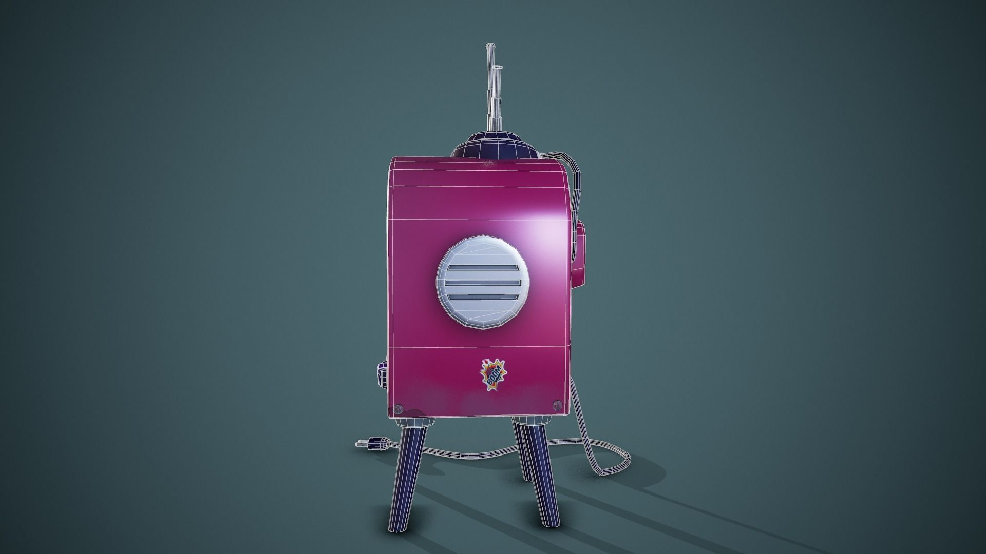 Stylized Retro Tv - Tutorial Included Low-poly 3D model_9