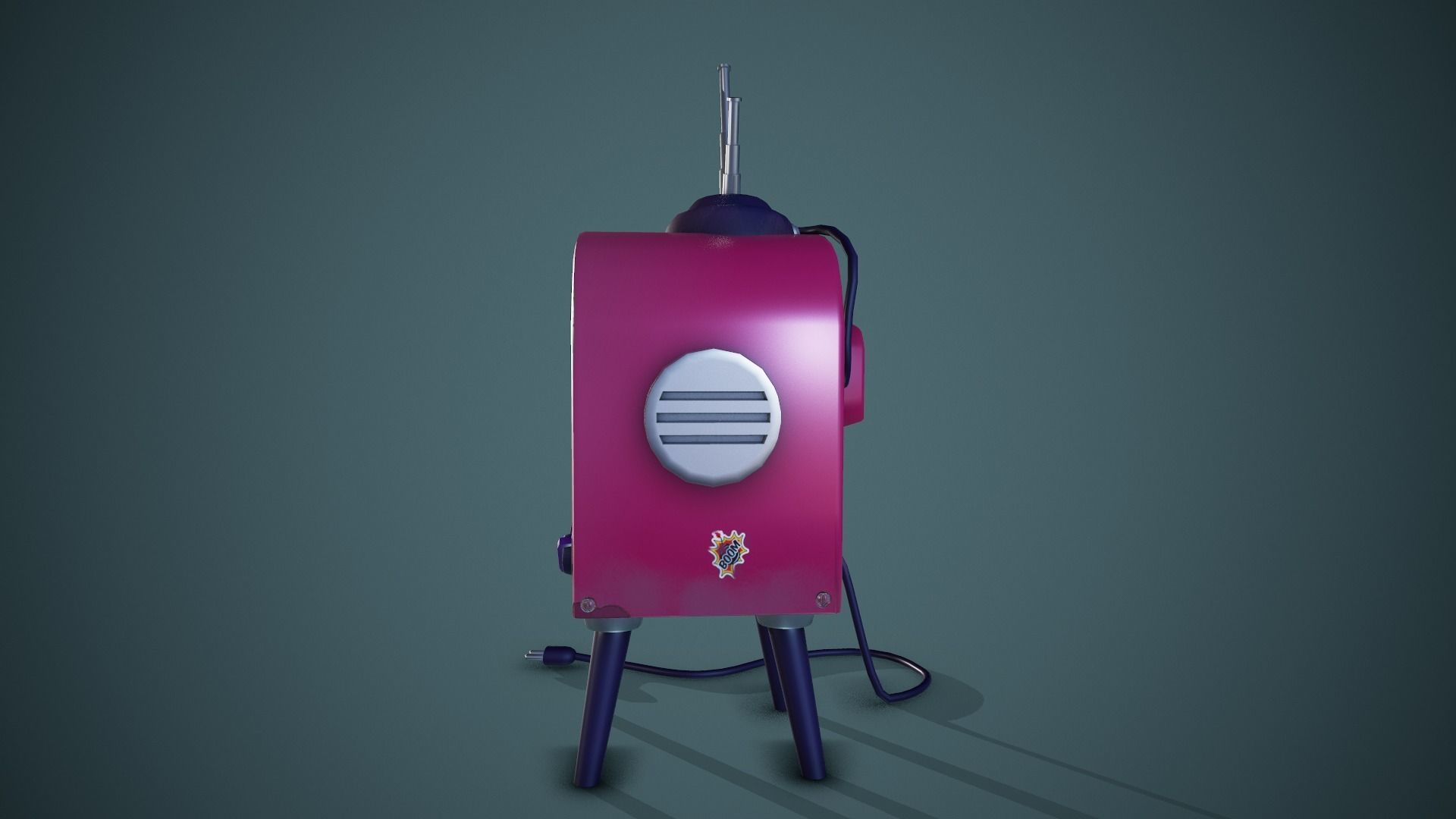 Stylized Retro Tv - Tutorial Included Low-poly 3D model_8