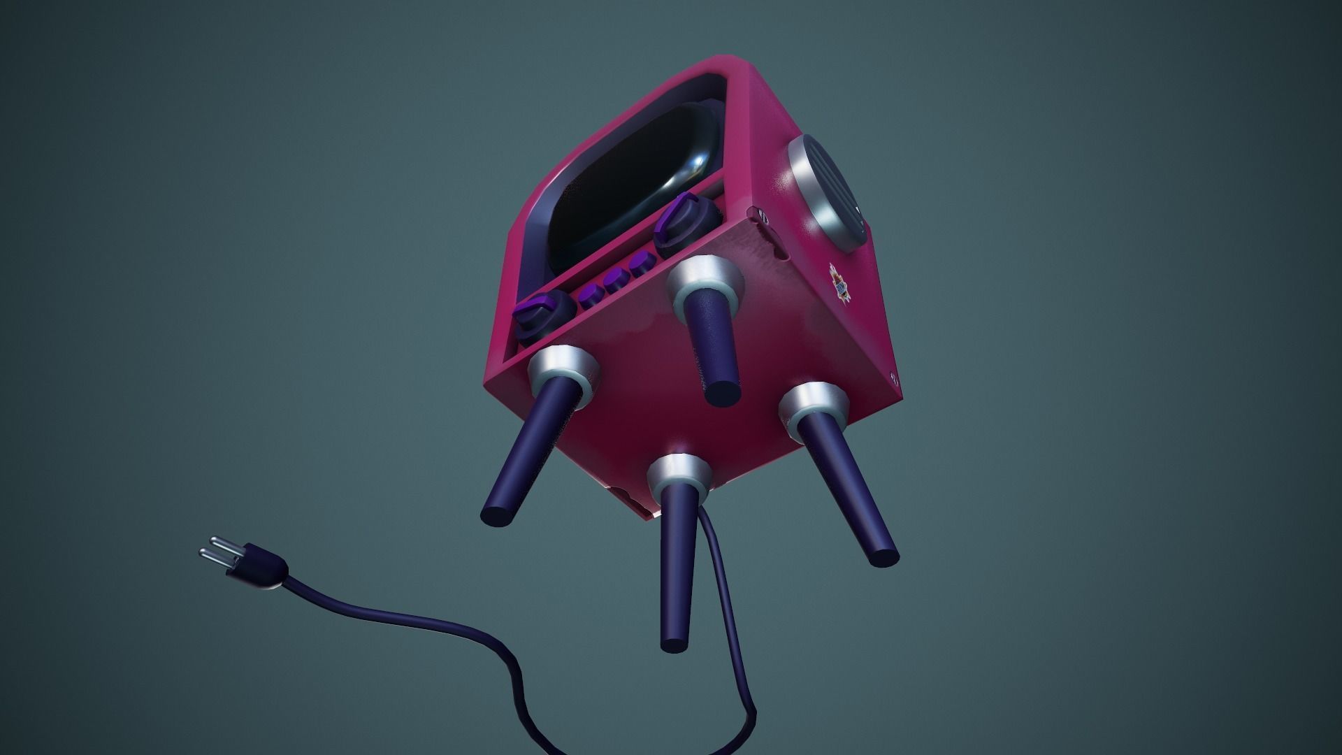 Stylized Retro Tv - Tutorial Included Low-poly 3D model_14