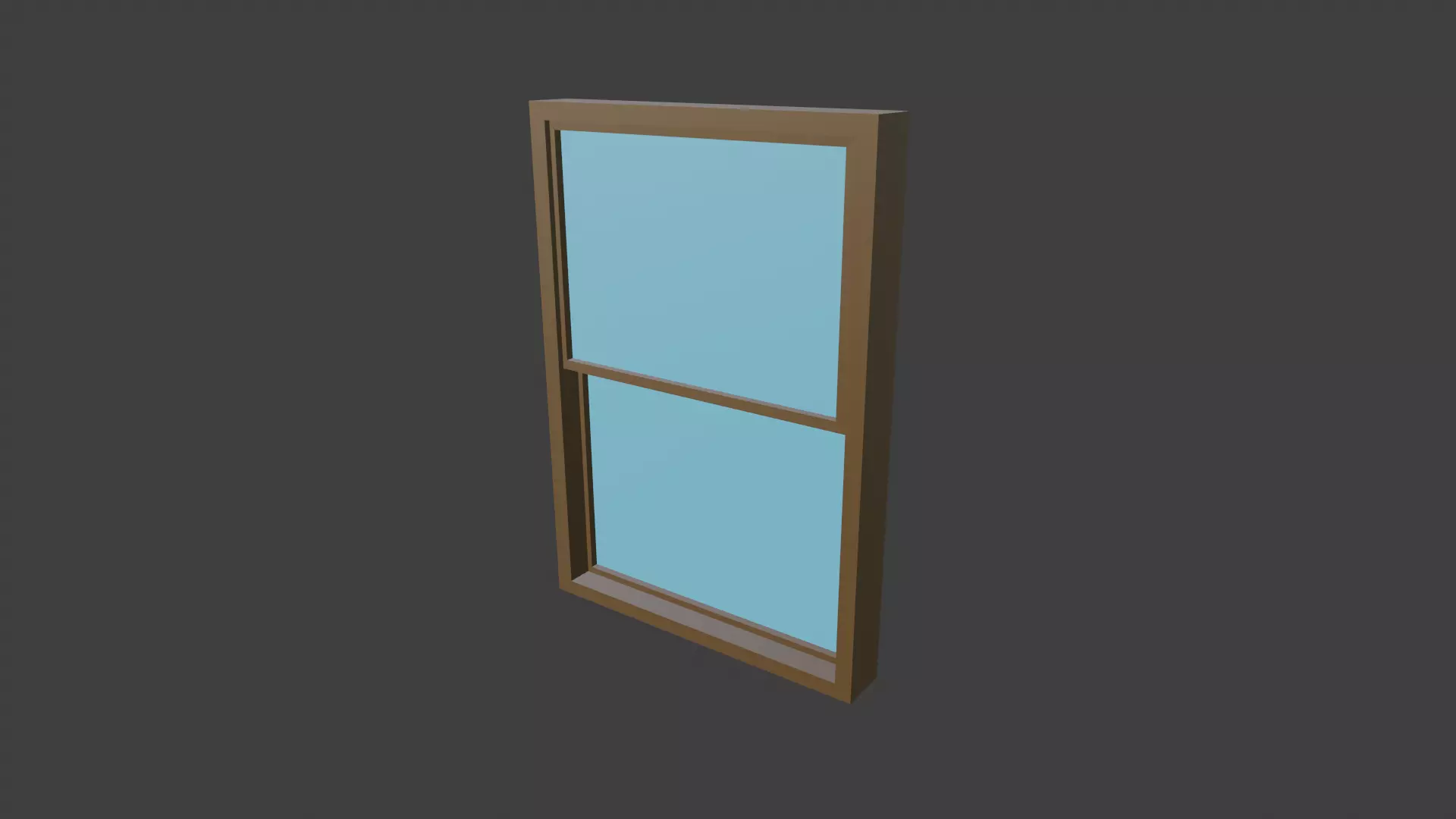  Simple Double Hung Window  Free low-poly 3D model_0