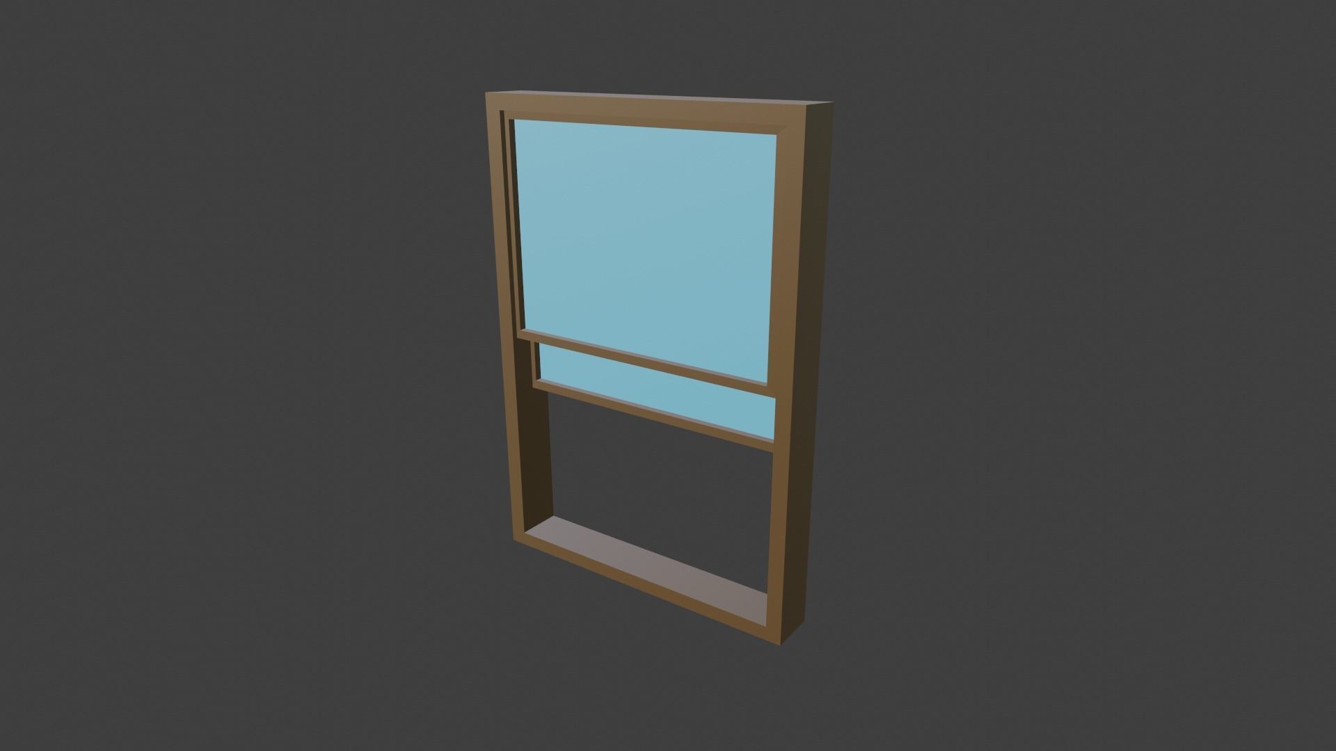  Simple Double Hung Window  Free low-poly 3D model_1