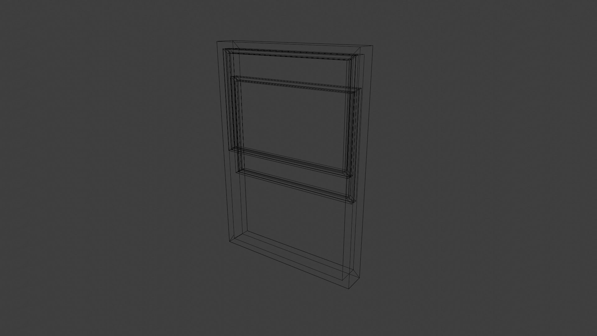  Simple Double Hung Window  Free low-poly 3D model_2