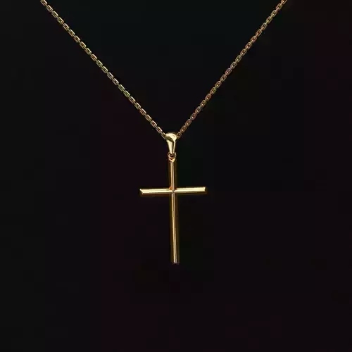 Cross gold necklace