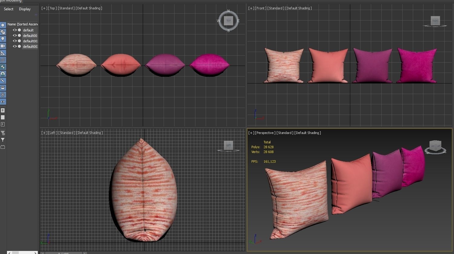 Decorative pillows 026 set 3D model_4