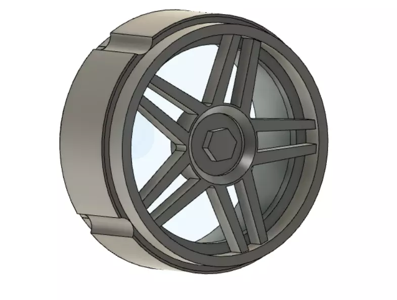 Hotwheels Ferrari FXX Wheels 3D print model