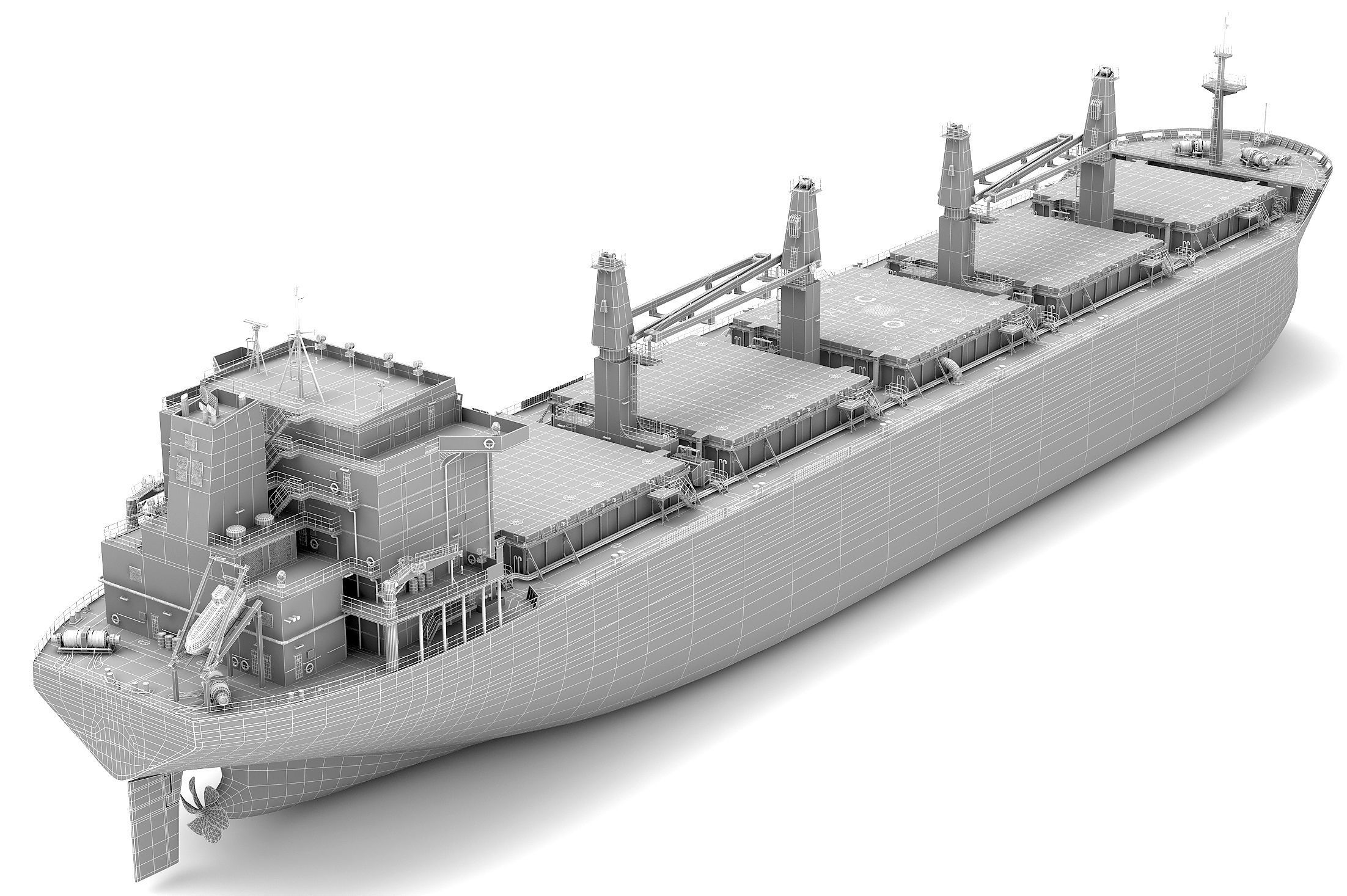 Bulk carrier  3D model_10
