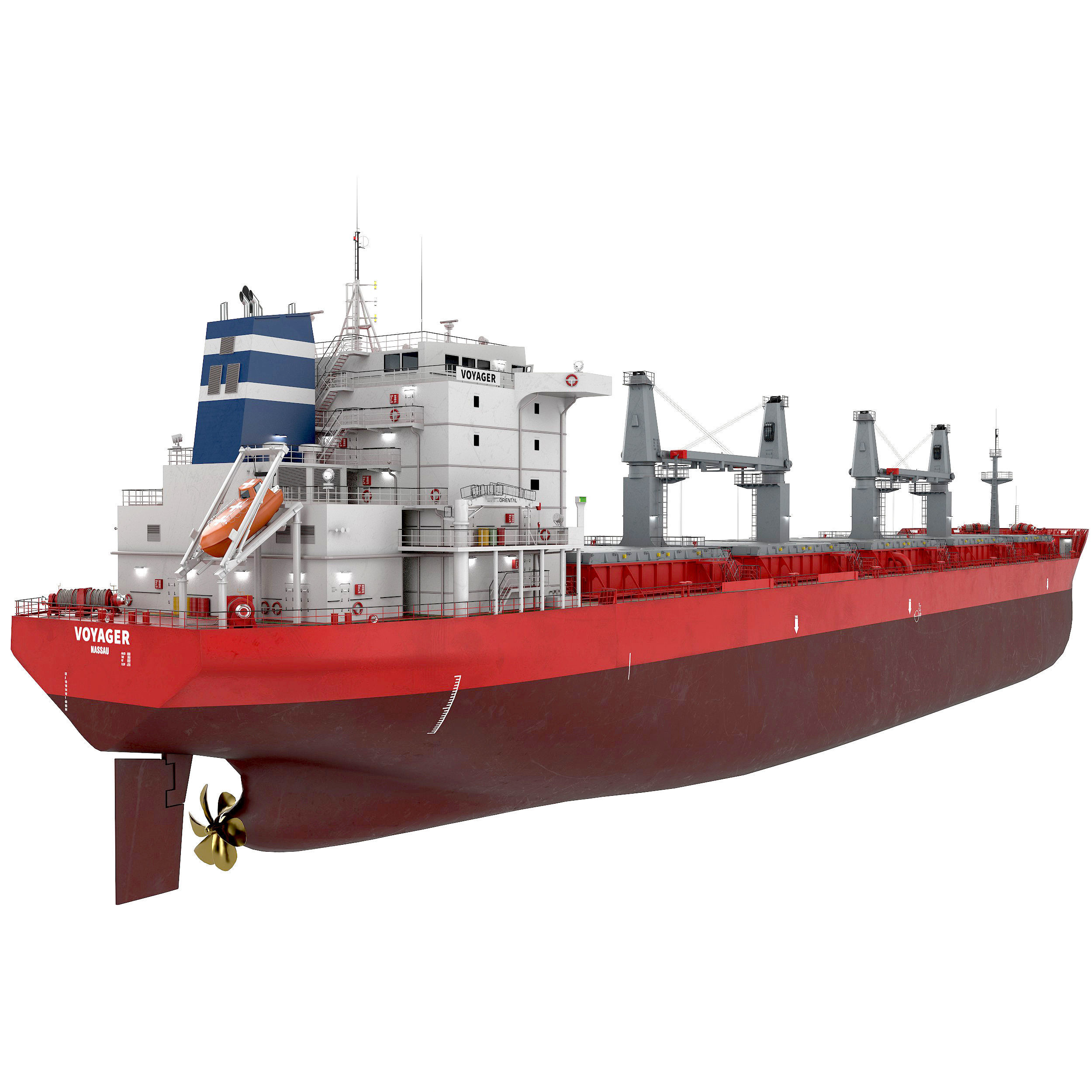 Bulk carrier  3D model_4