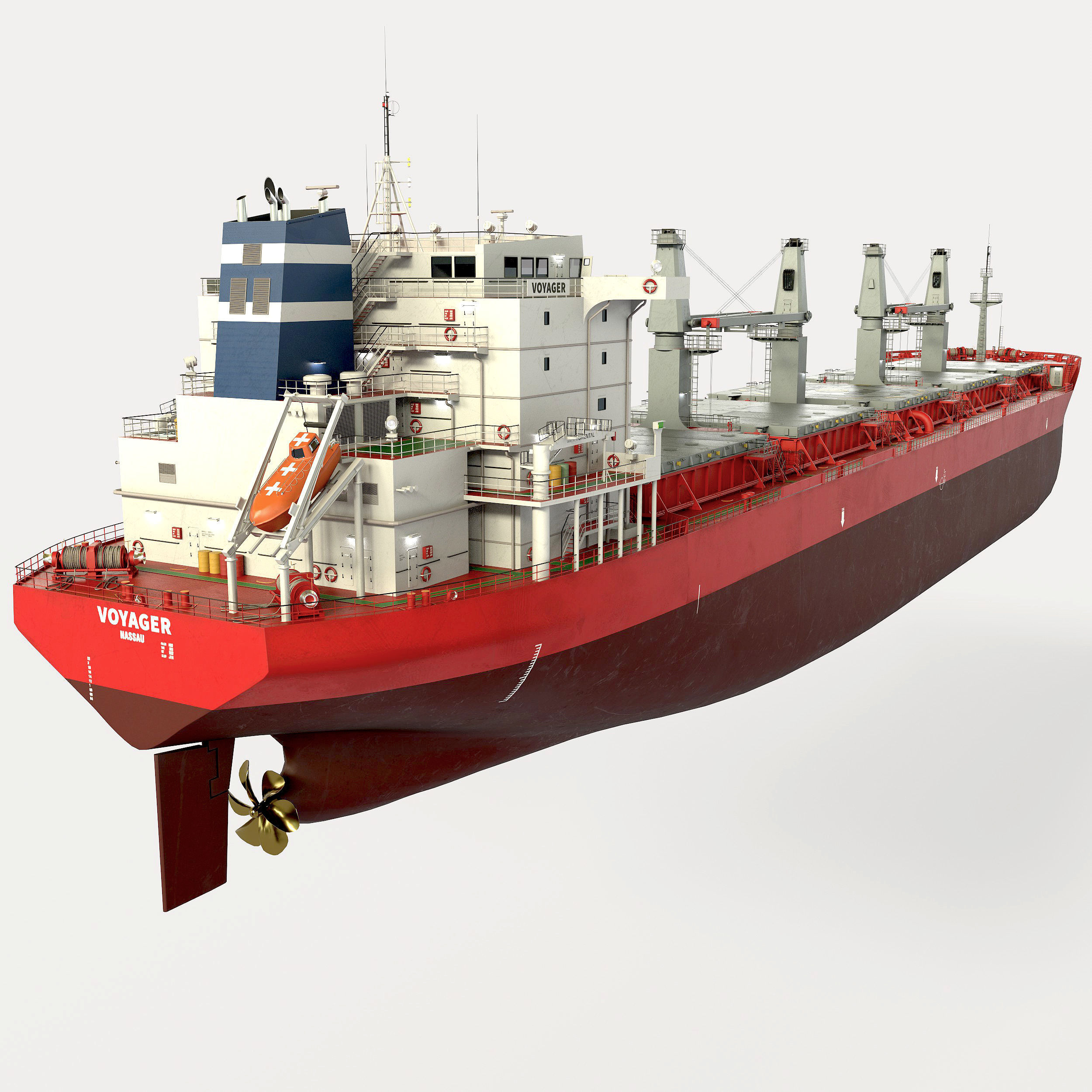 Bulk carrier  3D model_6