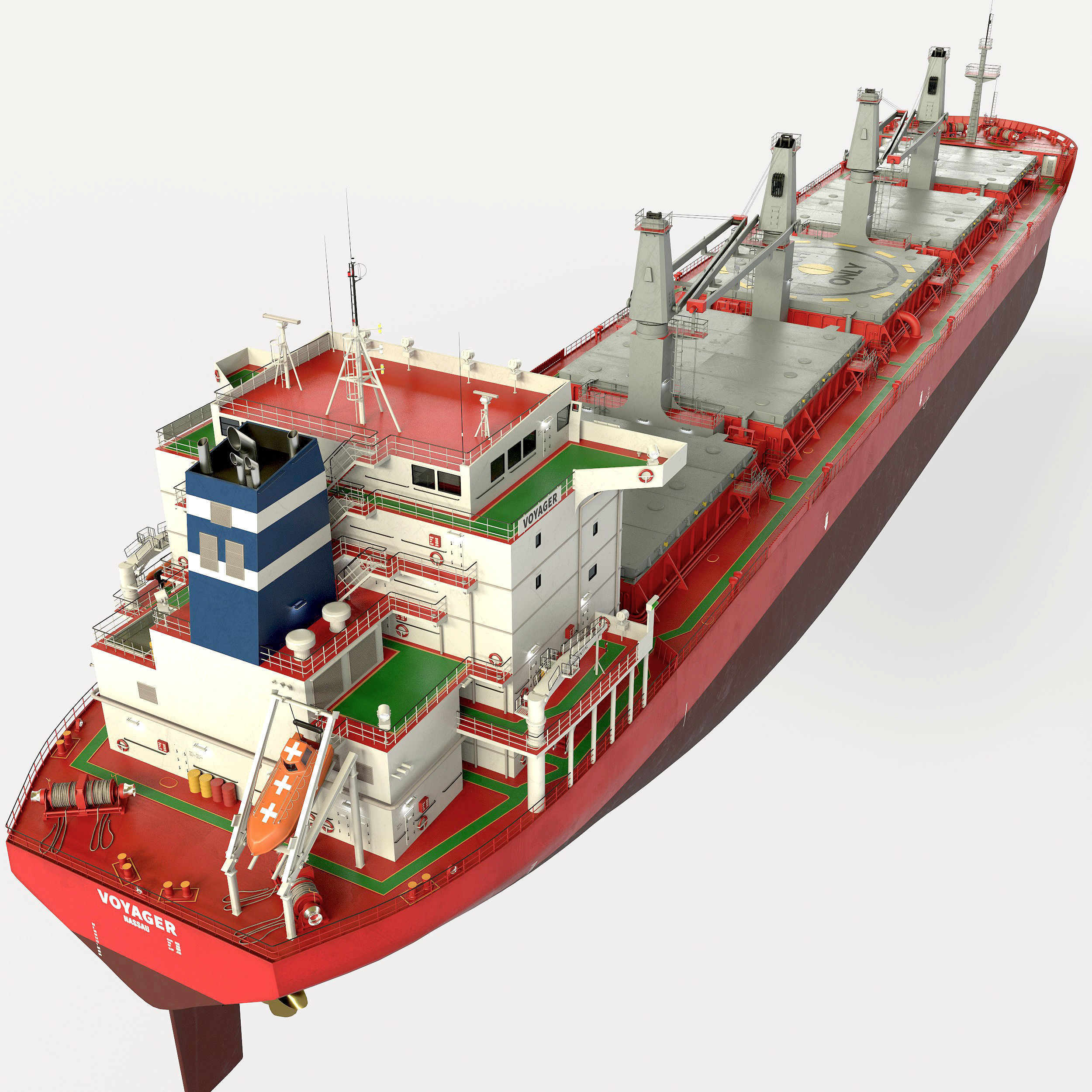 Bulk carrier  3D model_7