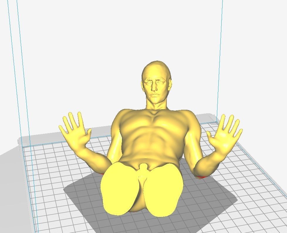 Man coming out of wall inspired by Matteo Pugliese  Art piece 3D print model_5