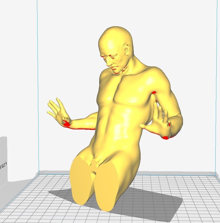 Man coming out of wall inspired by Matteo Pugliese  Art piece 3D print model_2