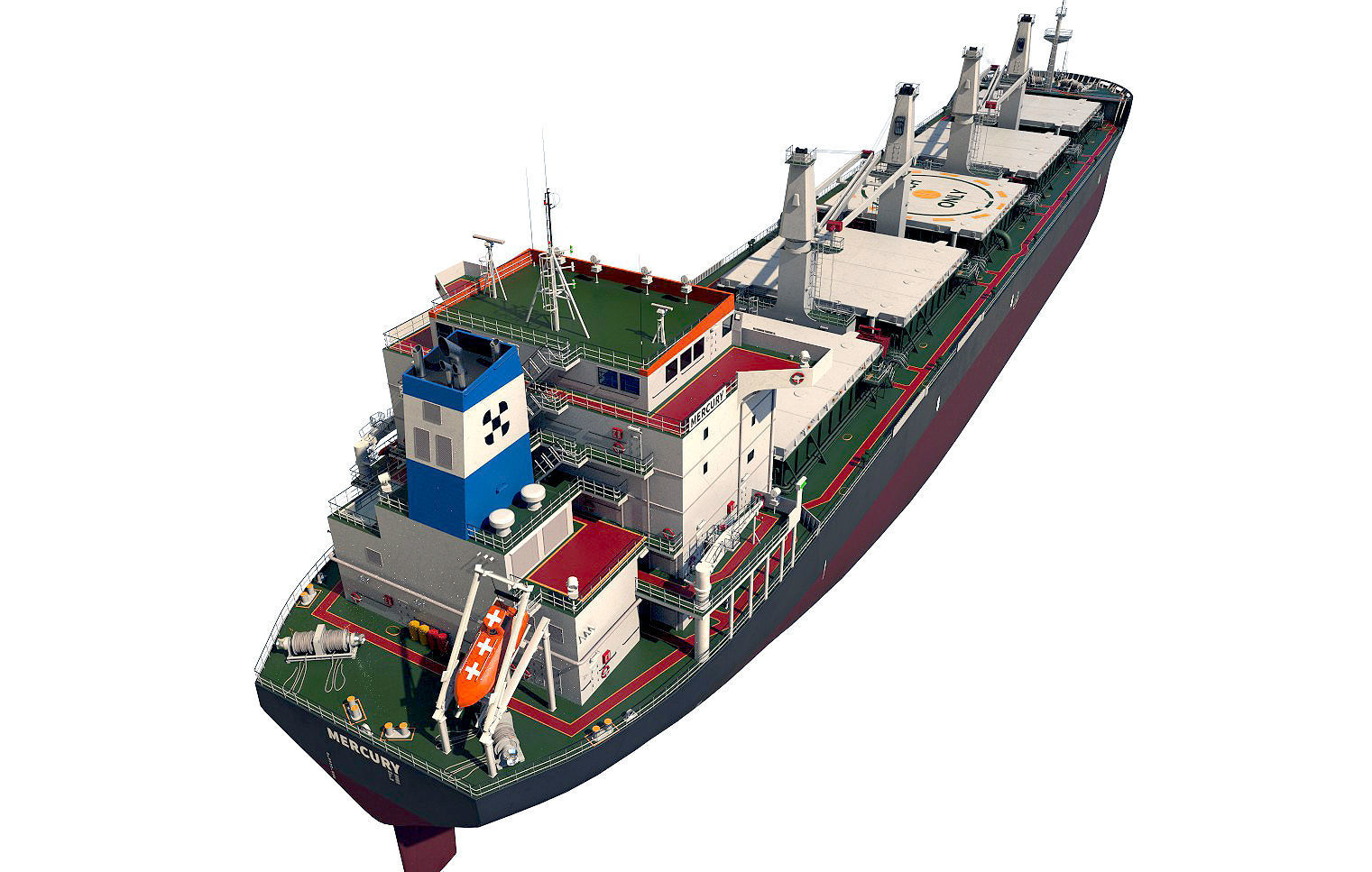 Bulk carrier  3D model_13