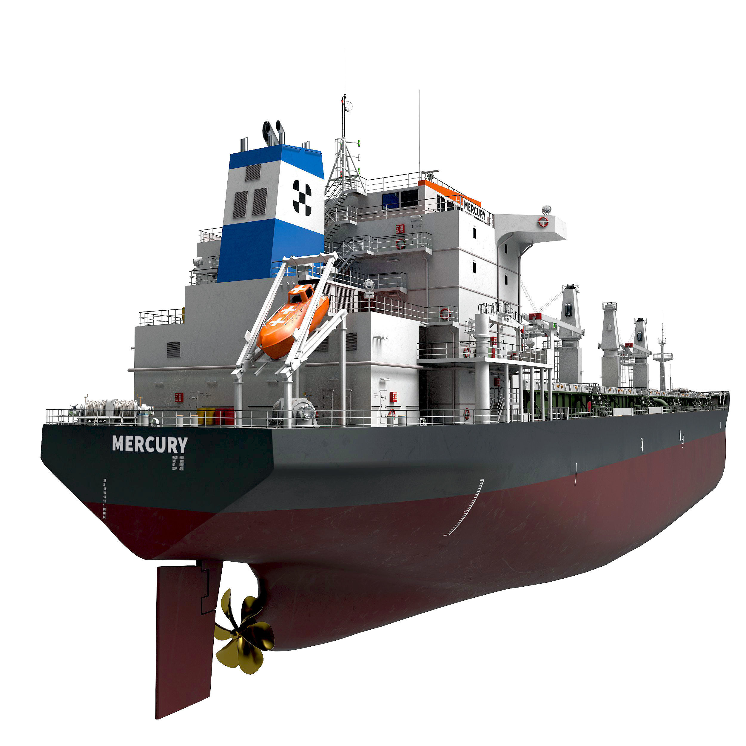 Bulk carrier  3D model_15
