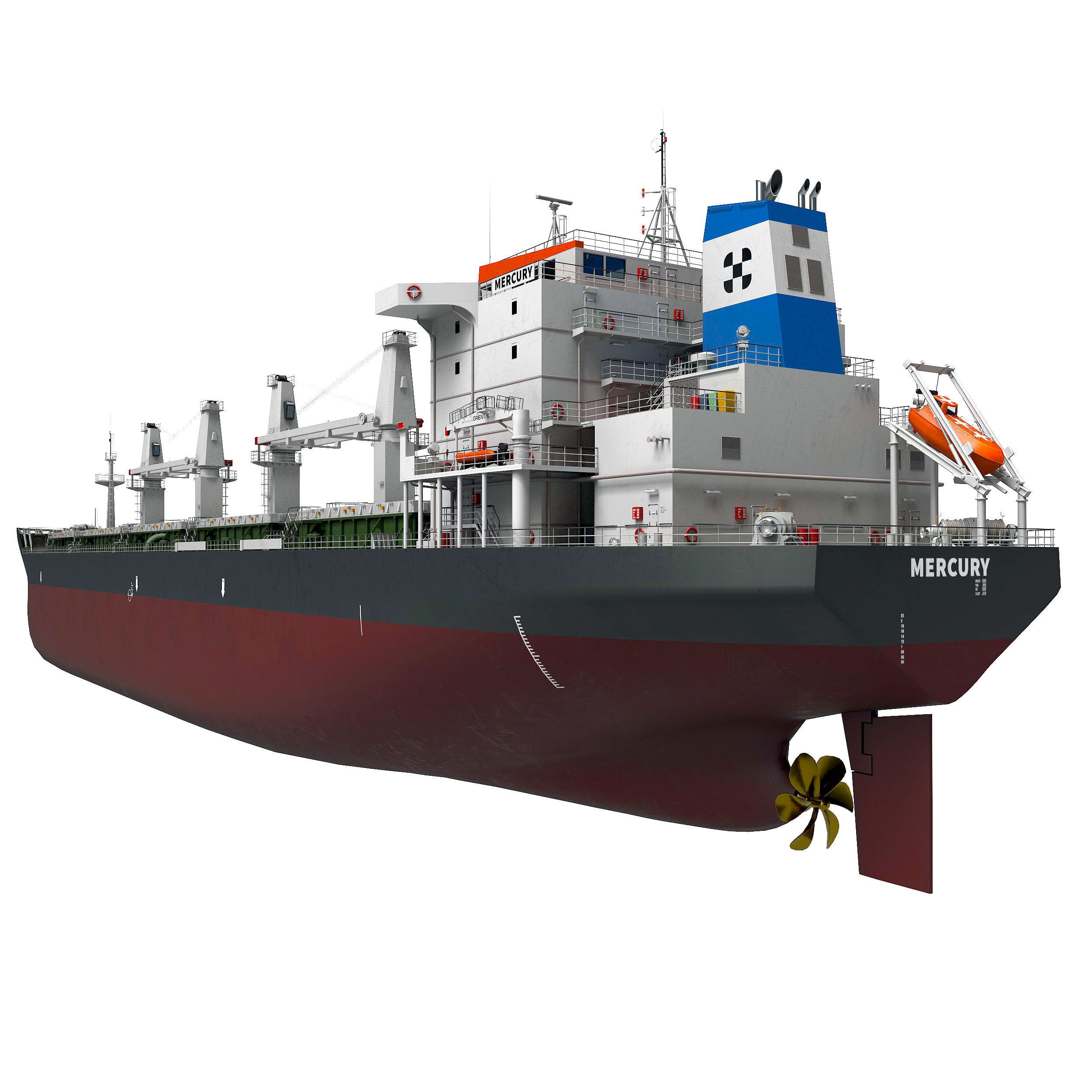 Bulk carrier  3D model_18