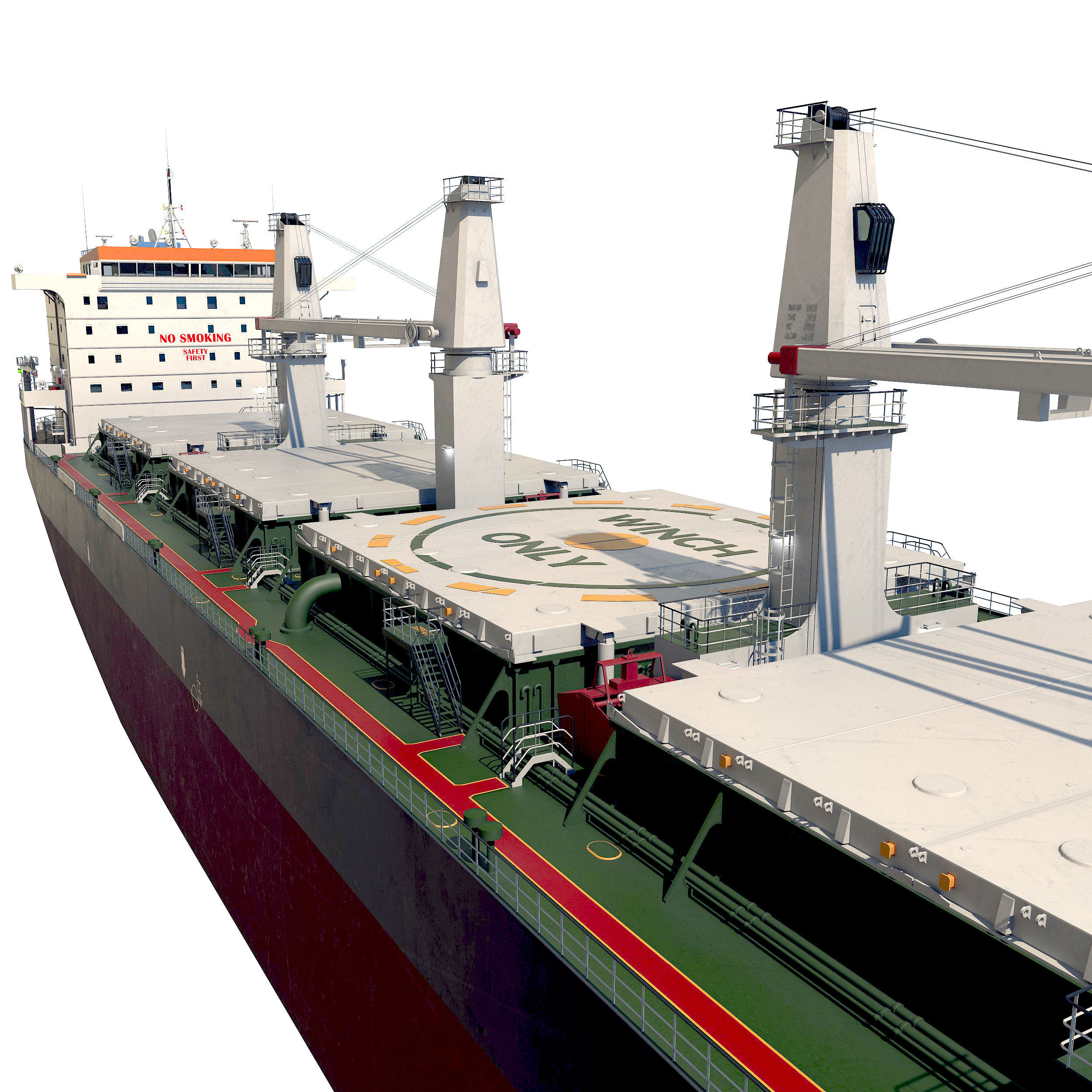 Bulk carrier  3D model_9