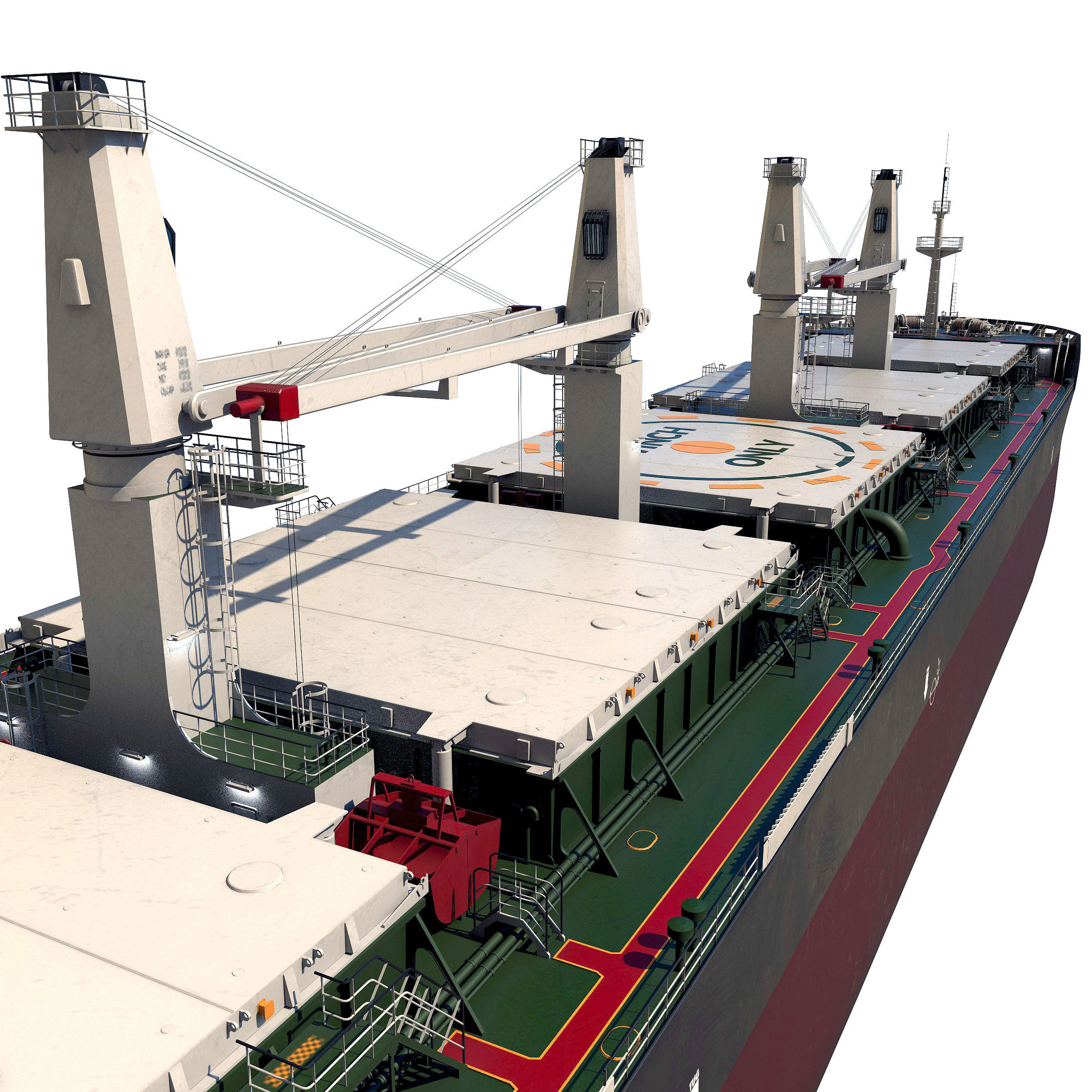 Bulk carrier  3D model_7