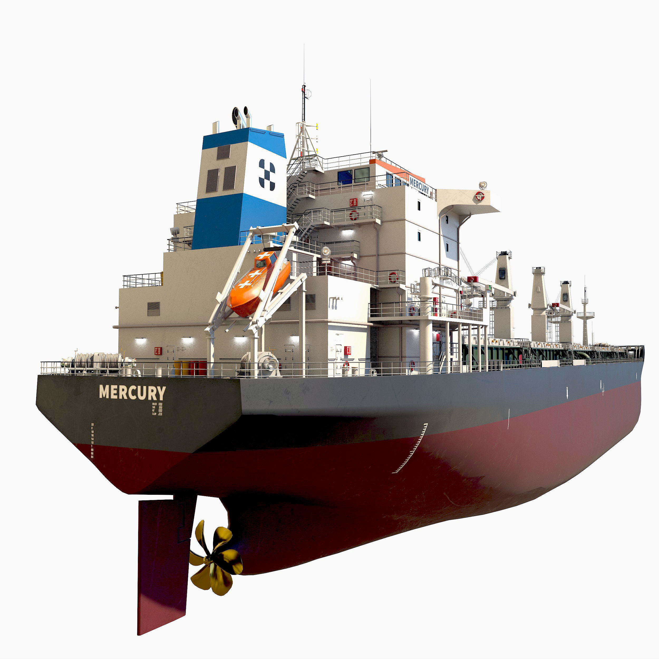 Bulk carrier  3D model_16