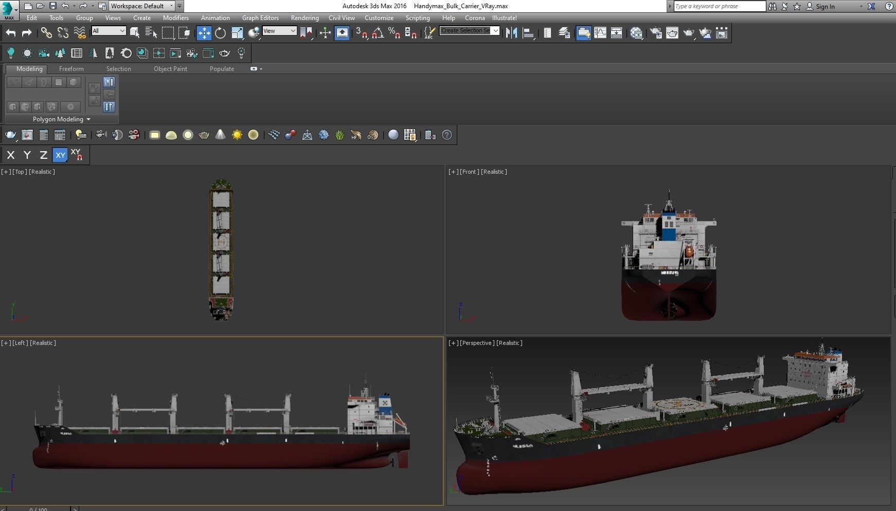 Bulk carrier  3D model_6
