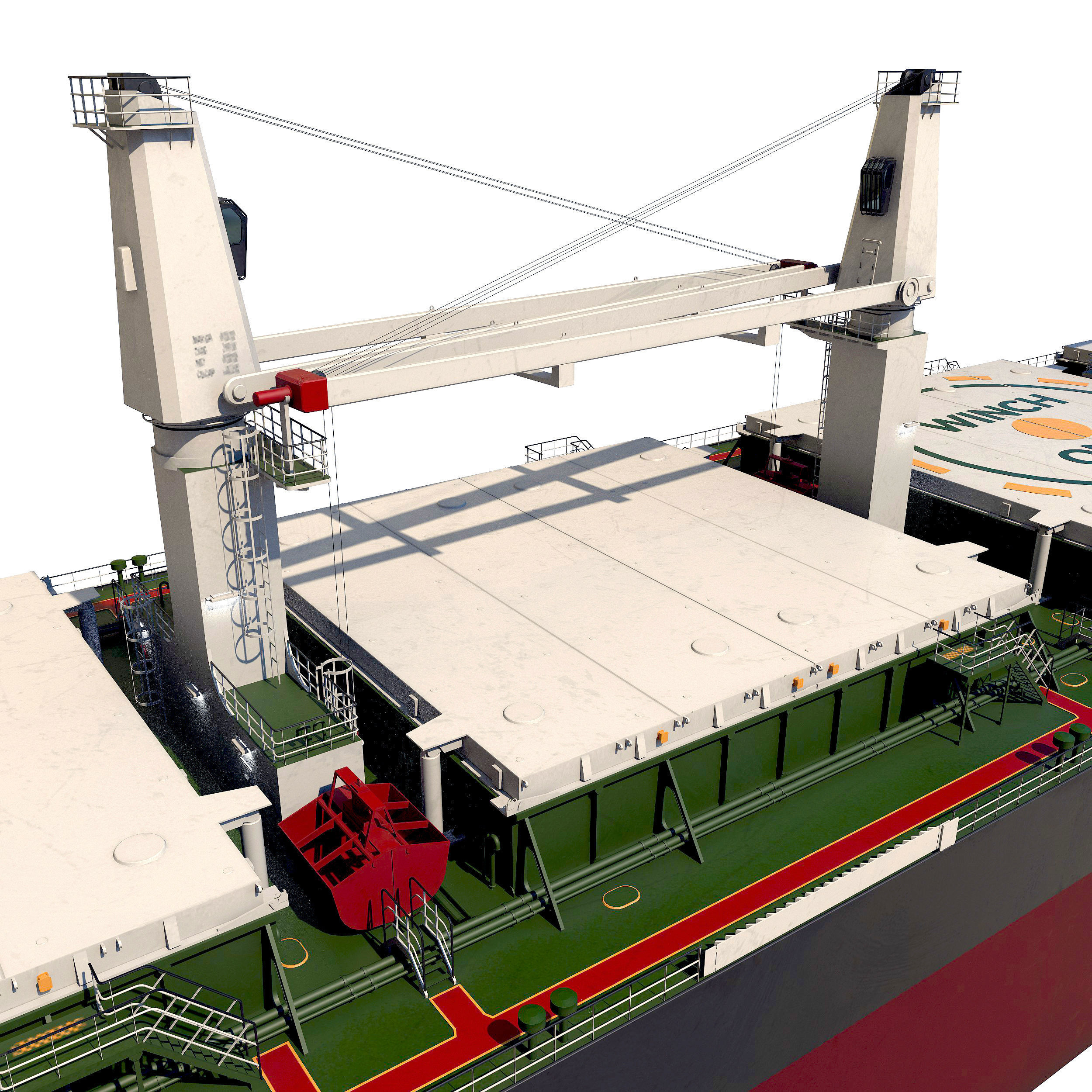 Bulk carrier  3D model_8