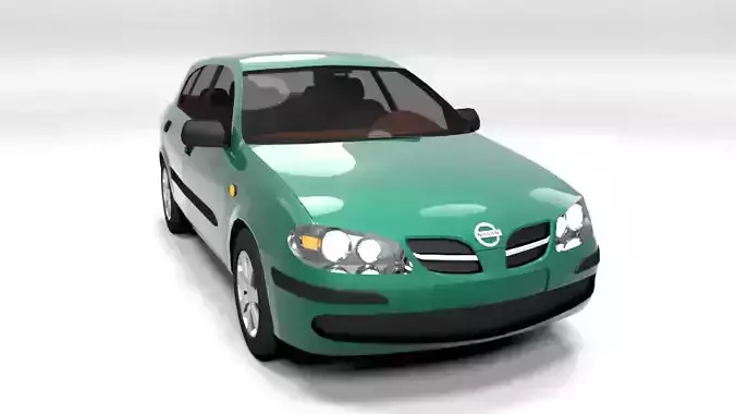 NISSAN ALMERA 5DOOR LOWPOLY Low-poly 3D model