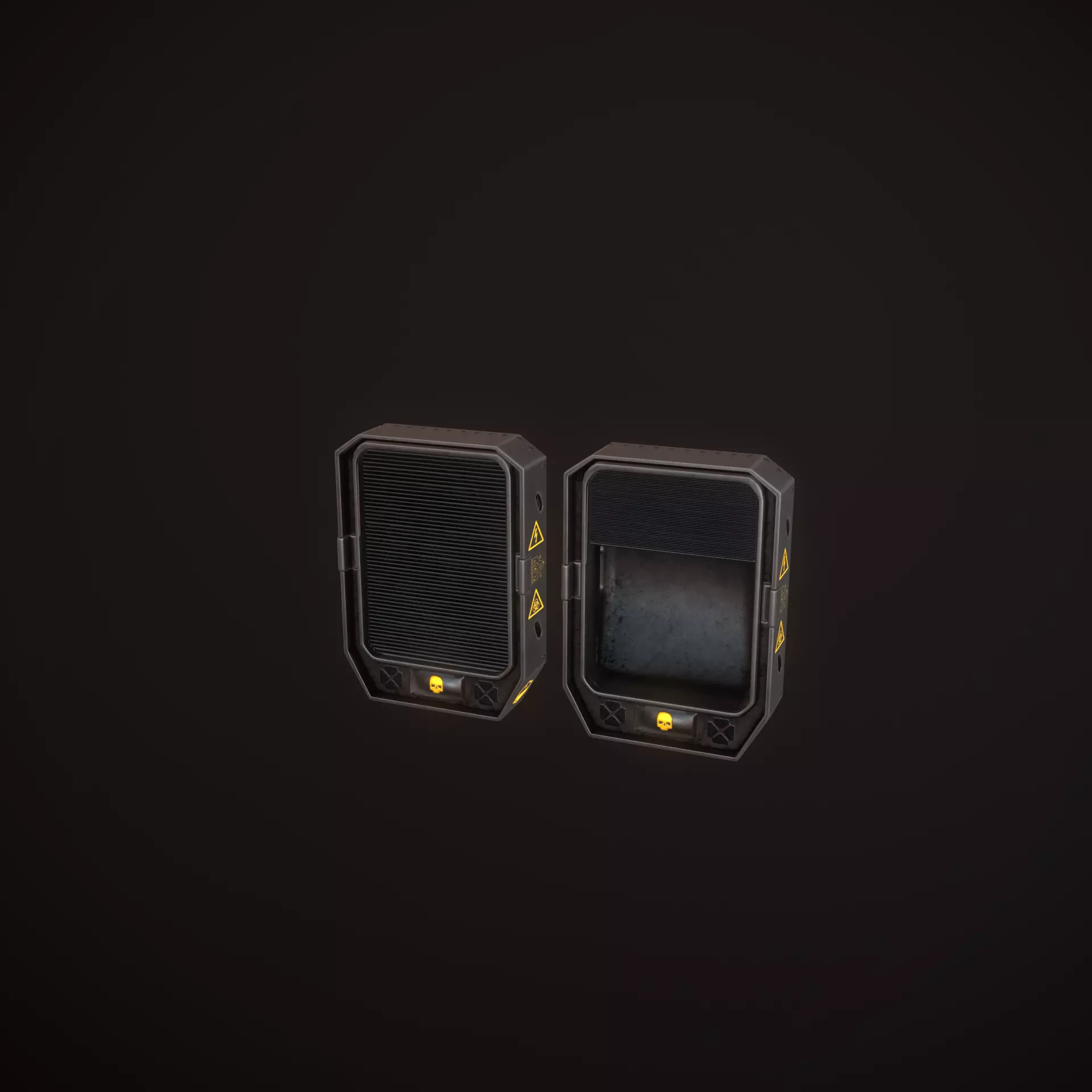 Sci Fi Weapon Rack Low-poly 3D model_0