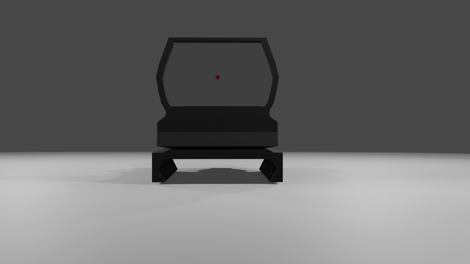 Low-Poly Red Dot Sight Low-poly 3D model_2