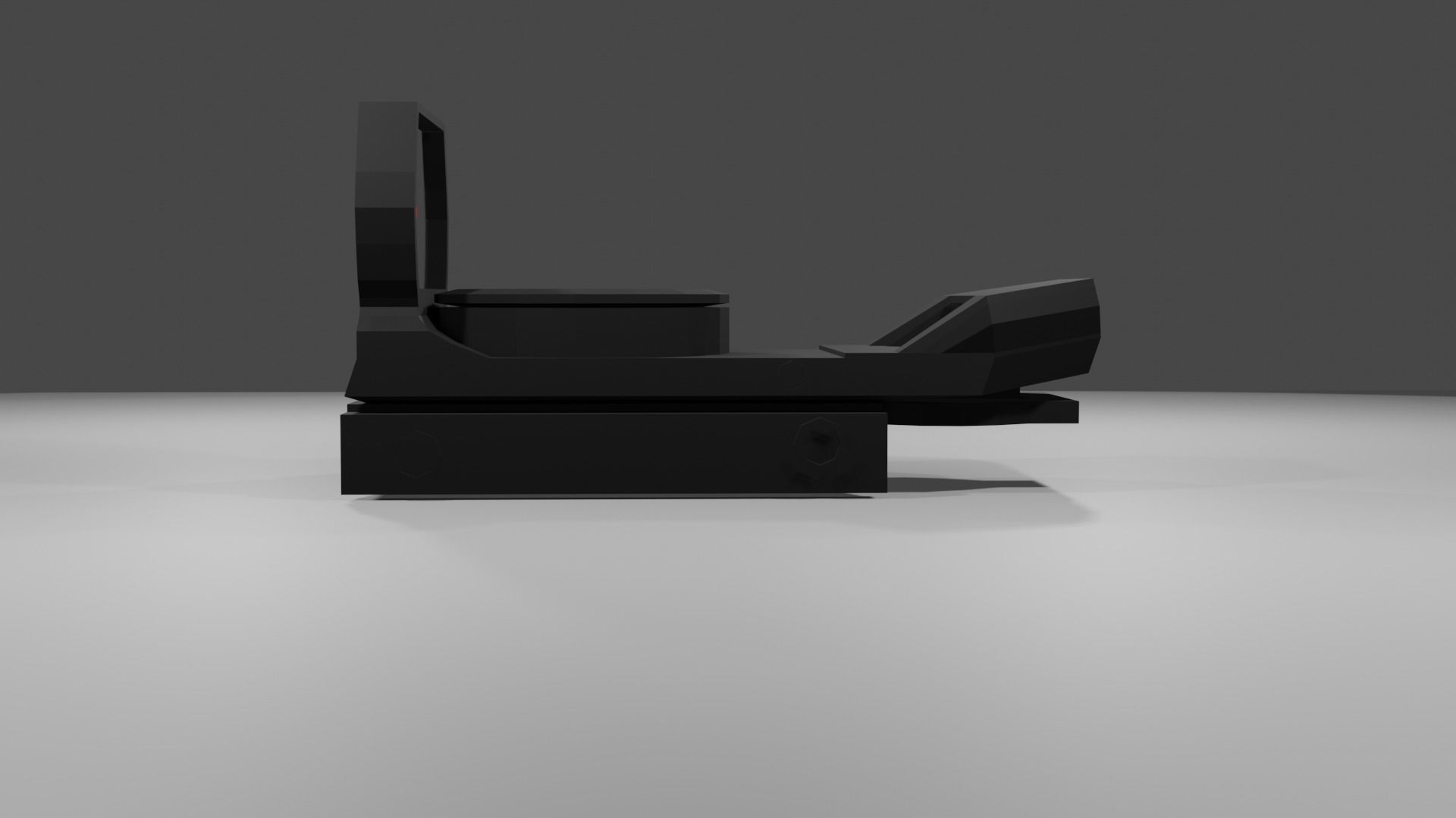 Low-Poly Red Dot Sight Low-poly 3D model_1