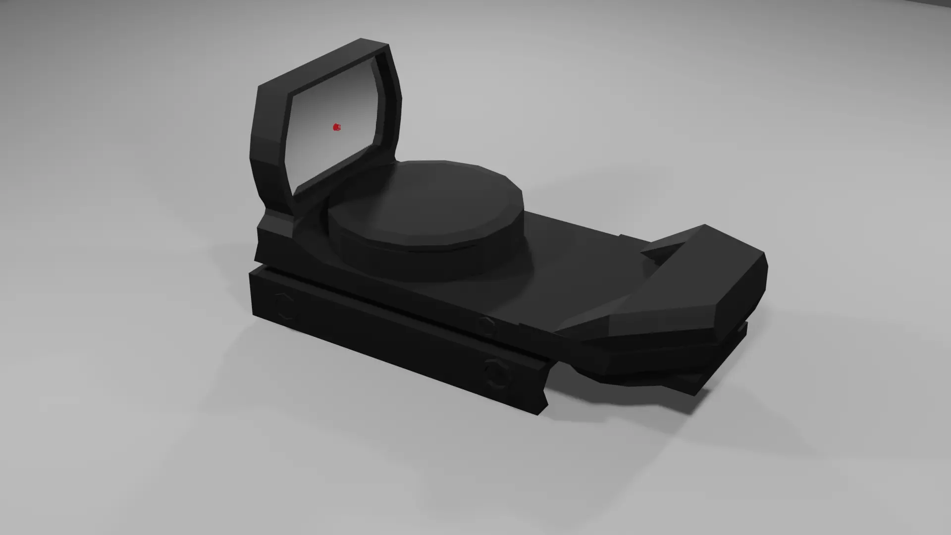 Low-Poly Red Dot Sight Low-poly 3D model_0