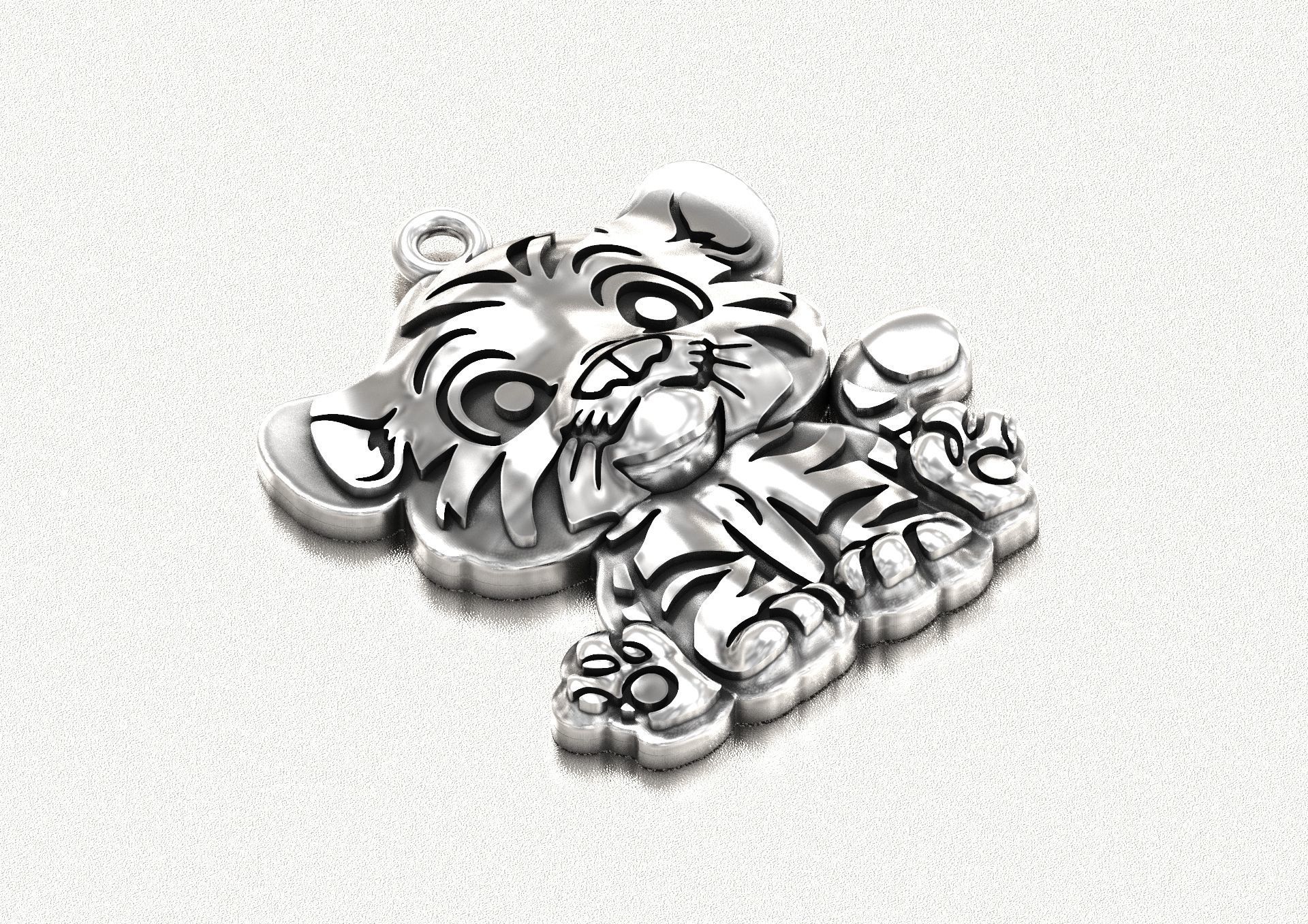 Tiger cub 3D print model_11