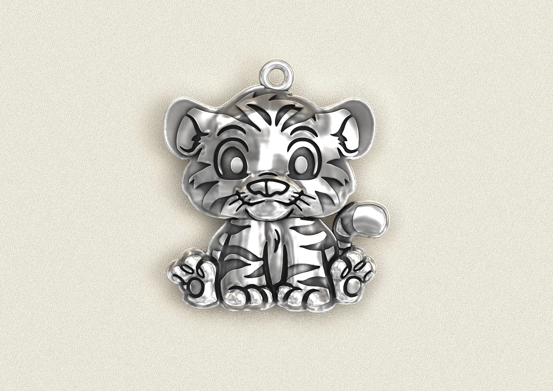Tiger cub 3D print model_6