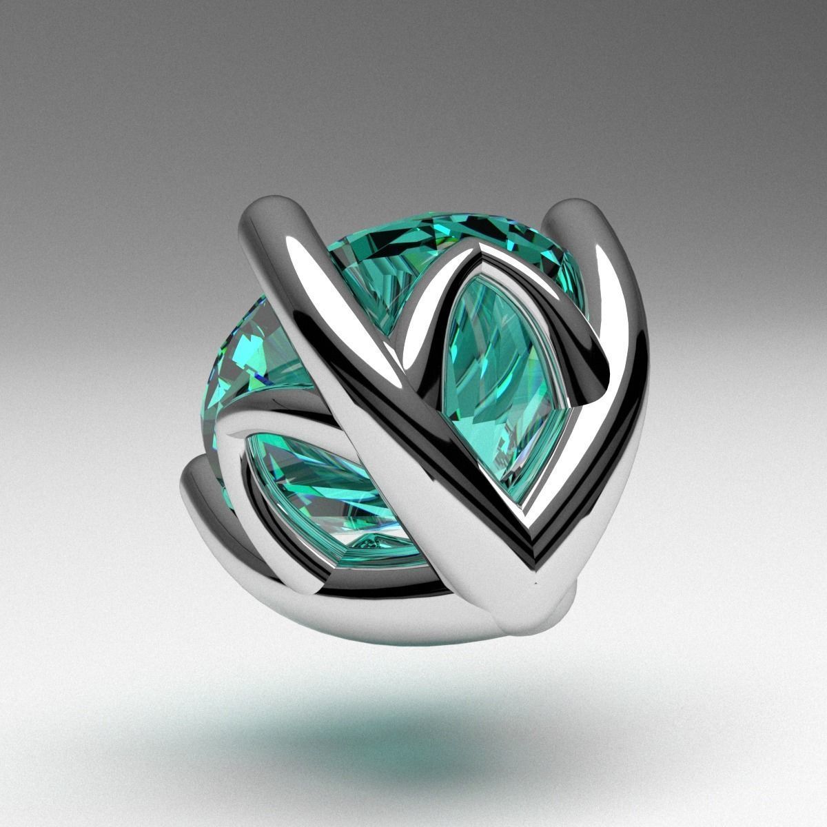 A package of engagement anniversary 4 prong printable ring heads 3D print model_5